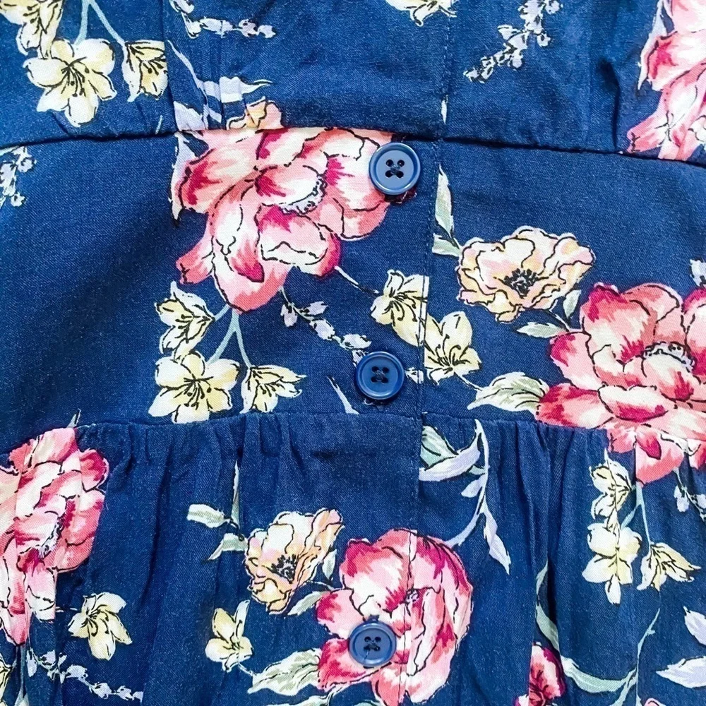 Band of Gypsies Navy Flower Dress - Picture 3 of 7